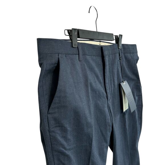 SPOKE London Regular Fit Straight Leg Trousers NWT Mens Sz 38 x 33 Navy Tailored - Picture 7 of 9